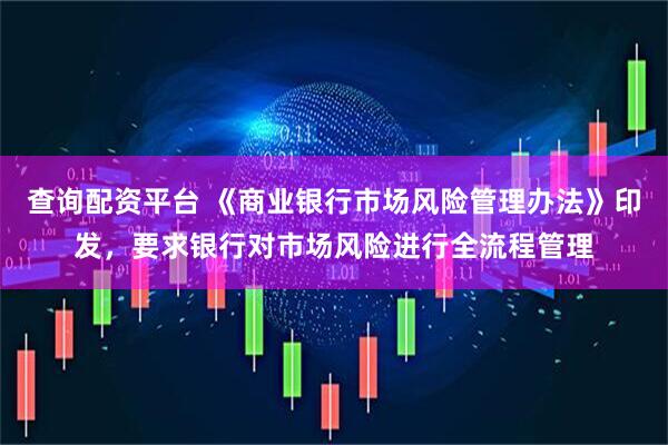 查询配资平台 《商业银行市场风险管理办法》印发，要求银行对市场风险进行全流程管理